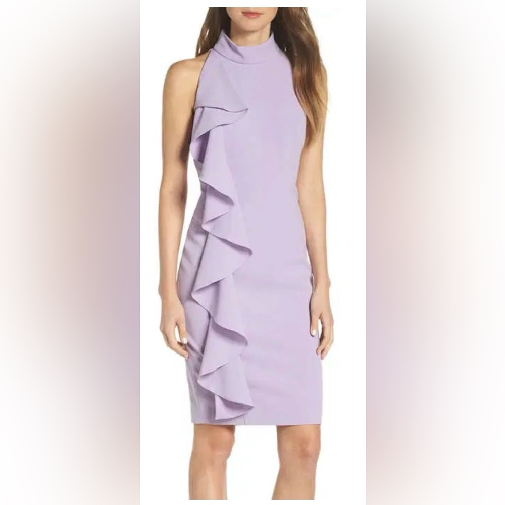 Eliza J Ruffle Sheath Dress
